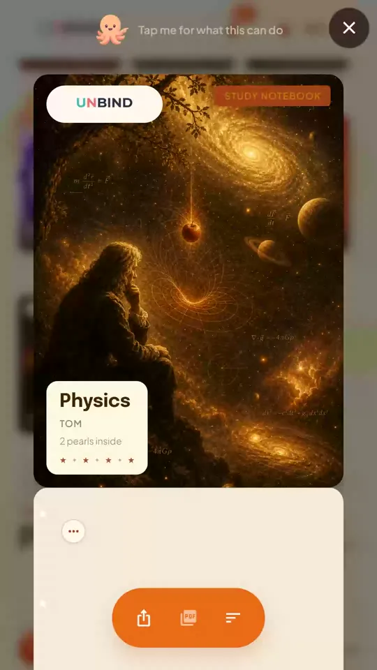 Real Unbind Physics notebook cover
