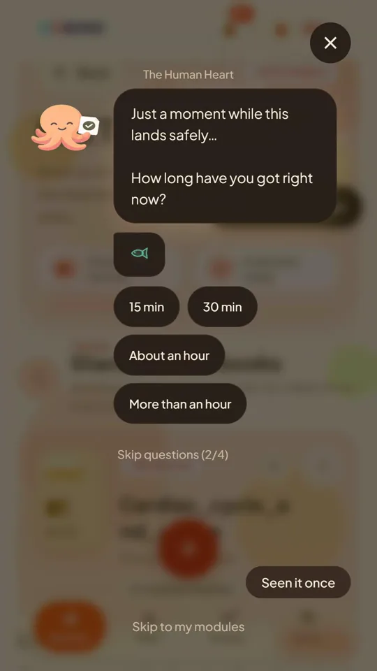 Real Unbind question asking how much study time is available